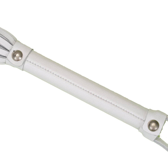 Fuji White - White Leather Flogger Whip - Beginner BDSM - DDB