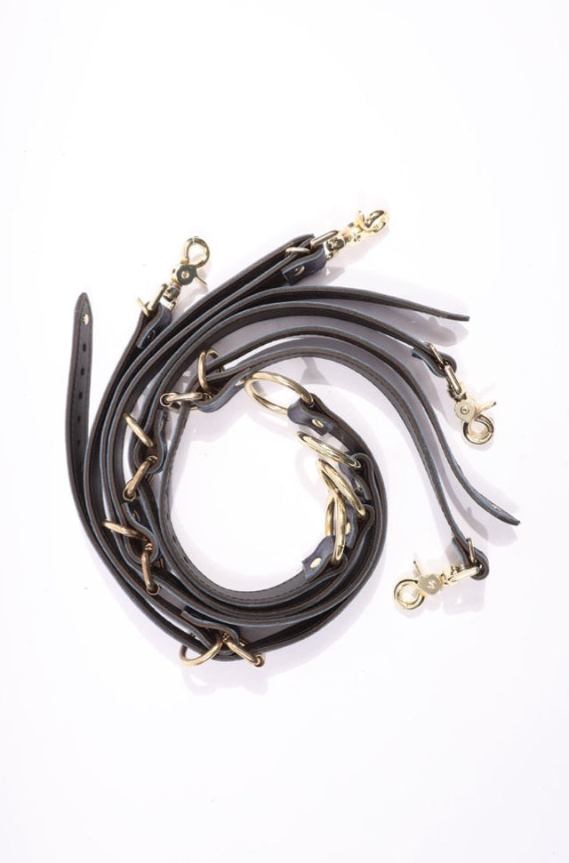 Sonya - Special Edition Metallic Sapphire Leather BDSM Adjustable Straps - Bed Restraints - DDB