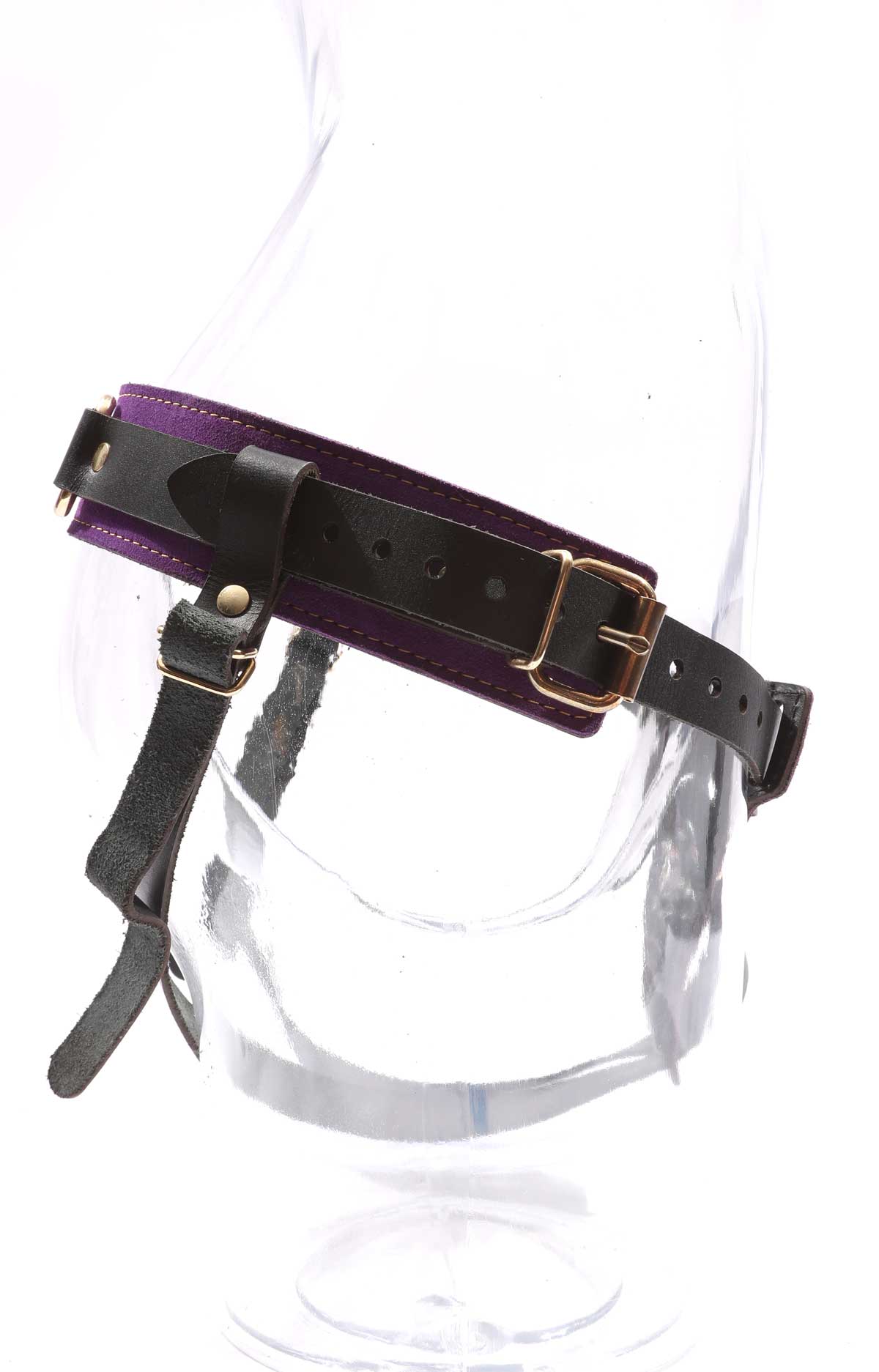 Athena - Special Edition Royal Purple Suede BDSM Strap On Harness - DDB