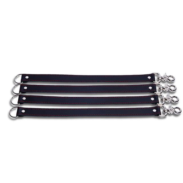 Mandrake - Black Leather BDSM Adjustable Straps - Bed Restraints - DDB