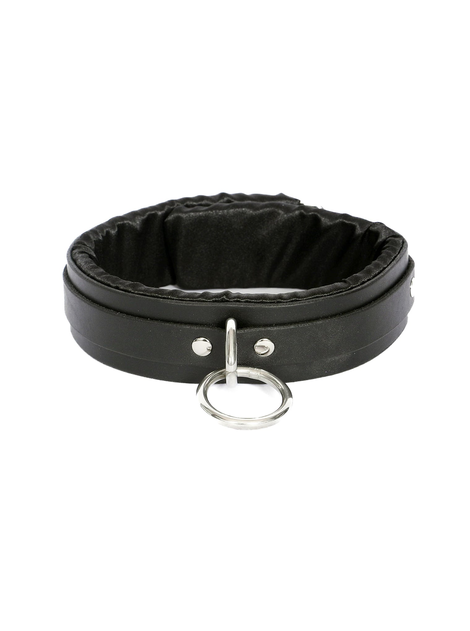 Black Satin Lined Sub Collar - Dark Desires Boutique