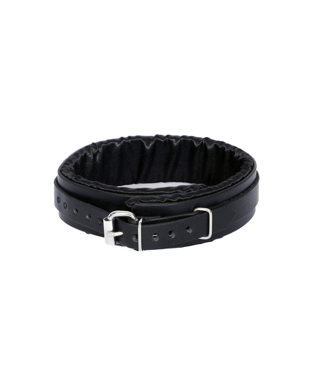 Black Satin Lined Sub Collar - Dark Desires Boutique
