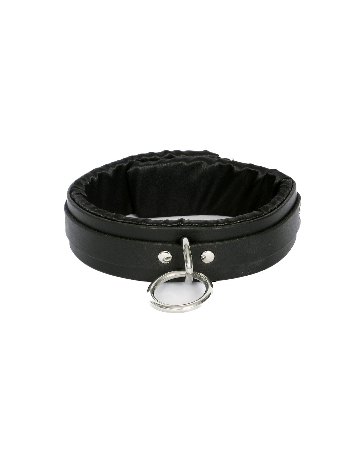 Black Satin Lined Sub Collar - Dark Desires Boutique