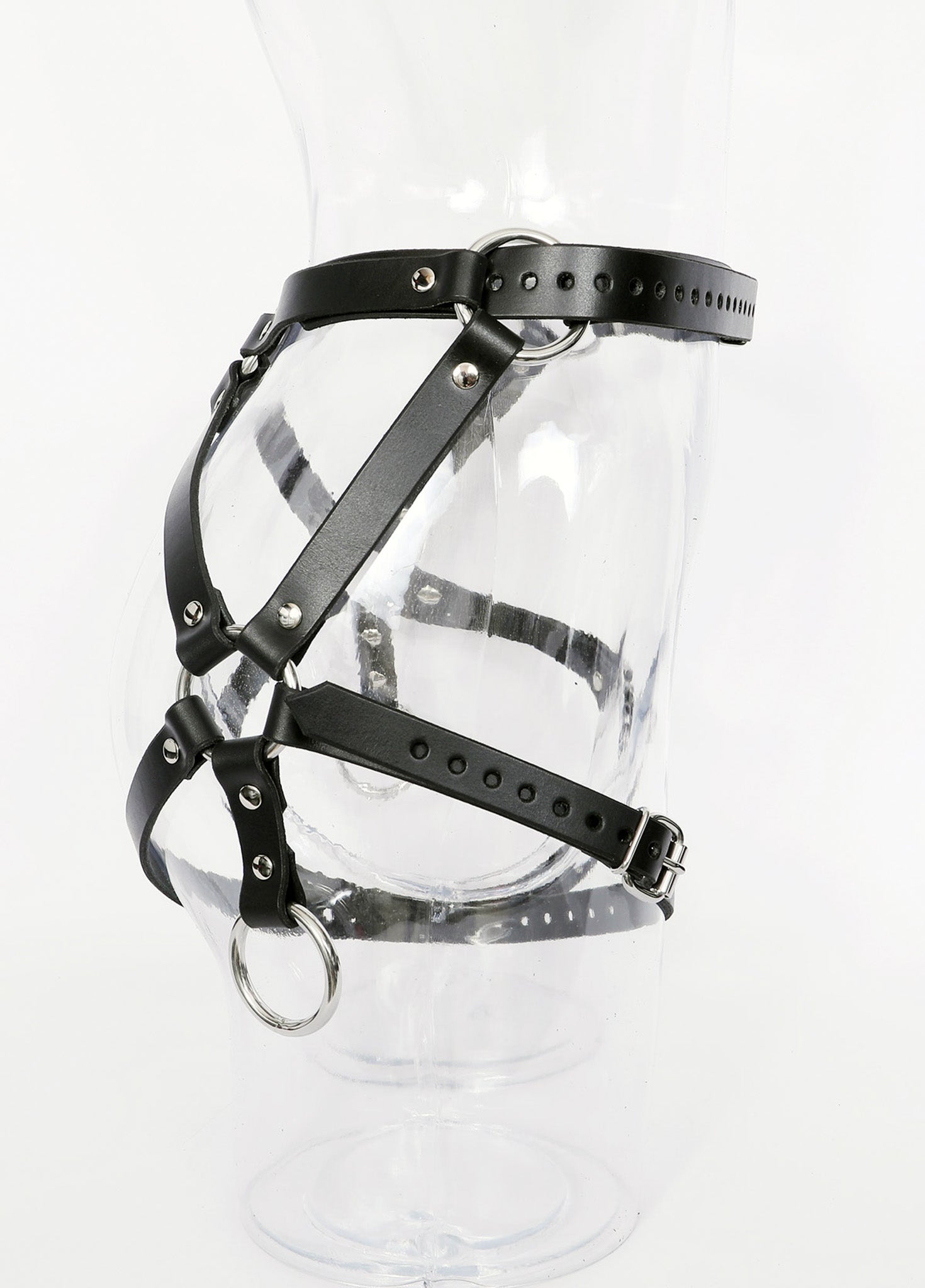 Leather Garter Belt with Restraint Points - Dark Desires Boutique