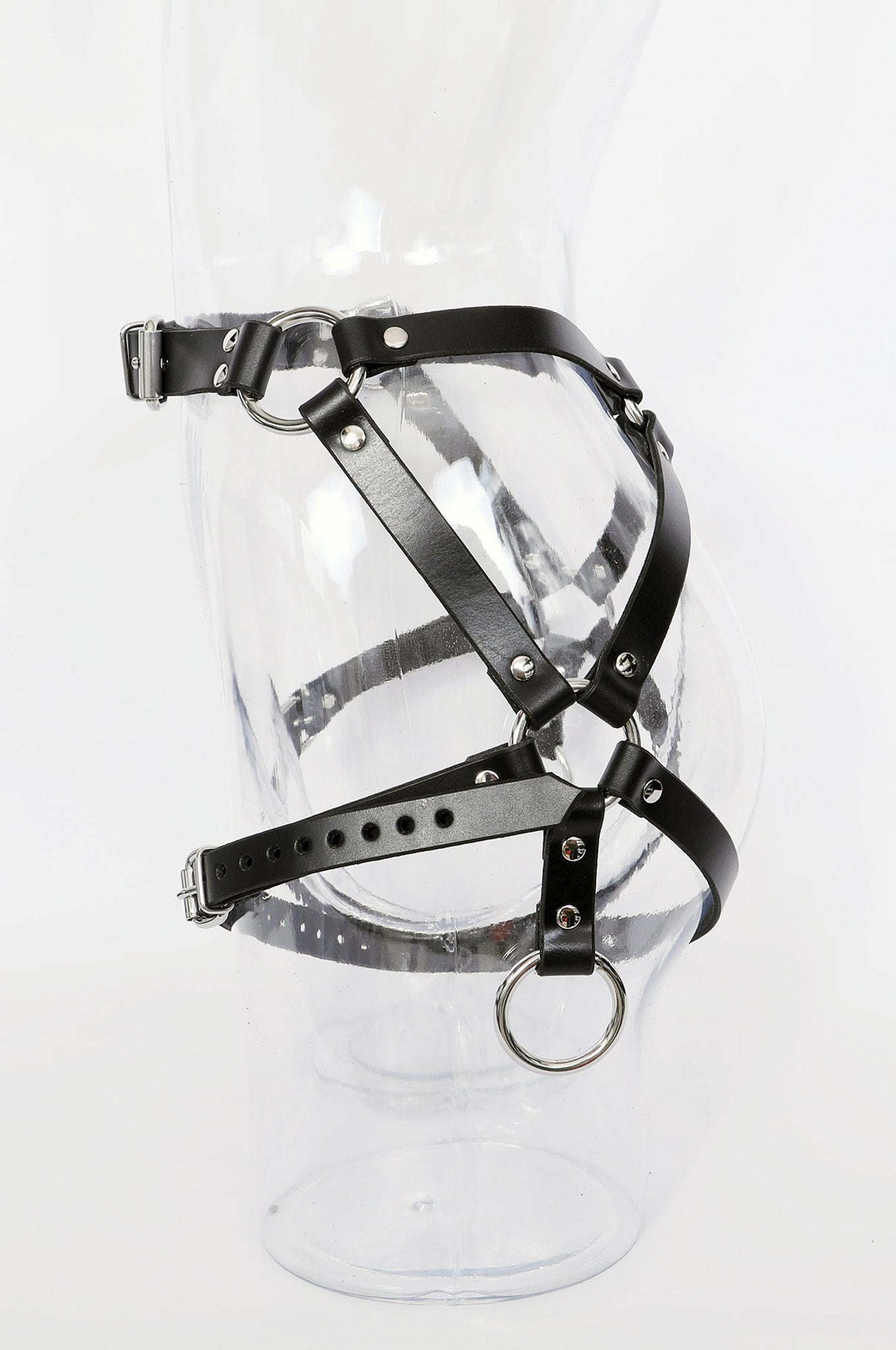 Leather Garter Belt with Restraint Points - Dark Desires Boutique