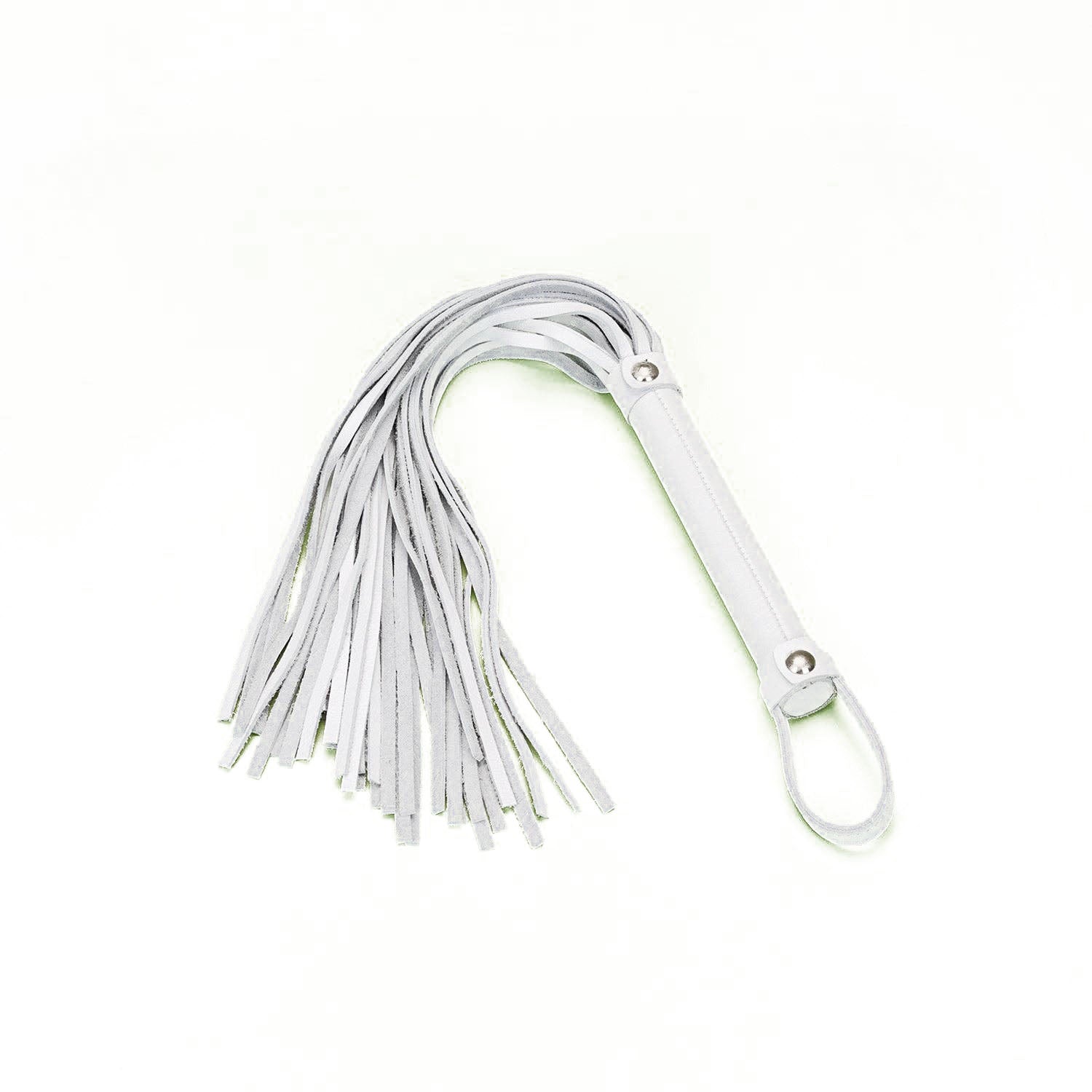 Fuji White - White Leather Flogger Whip - Beginner BDSM - DDB