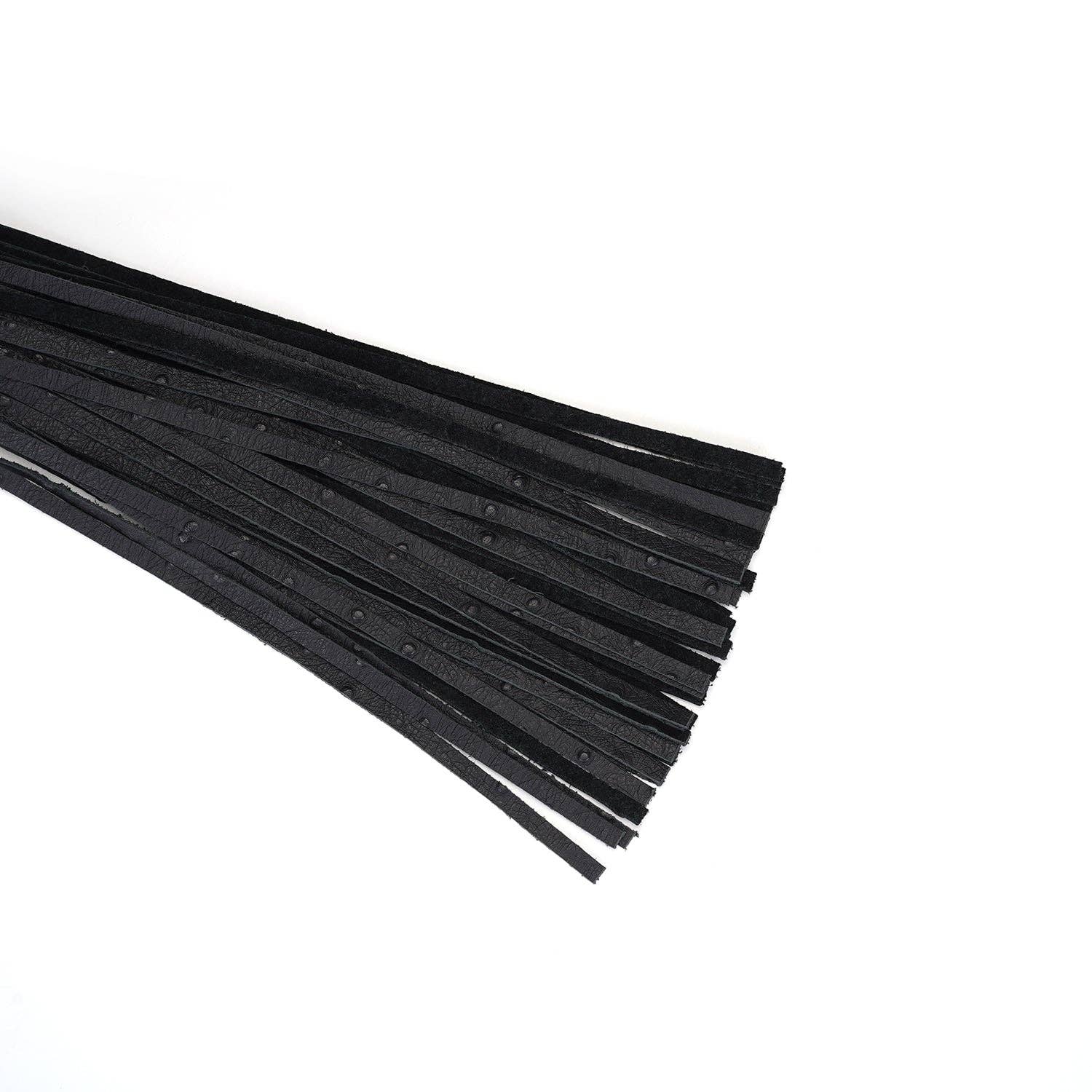 Black Leather Flogger Whip