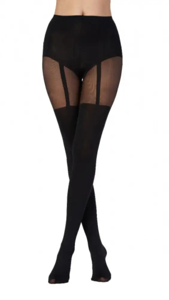 Suspender Tights - Black By Pretty Polly