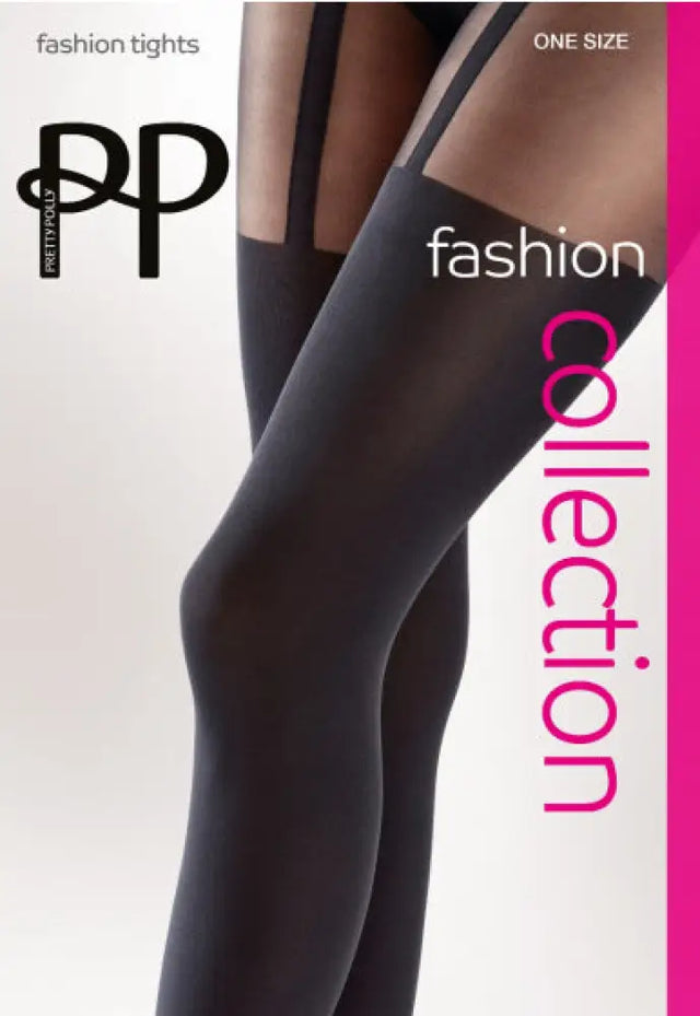 Suspender Tights - Black By Pretty Polly