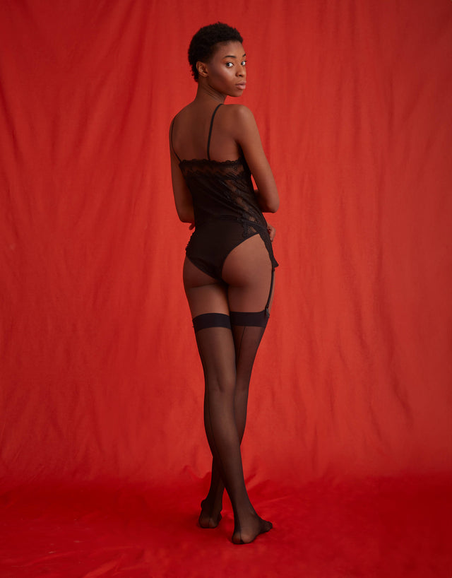 Berlin Cuban Heel Stockings - Dark Desires Boutique