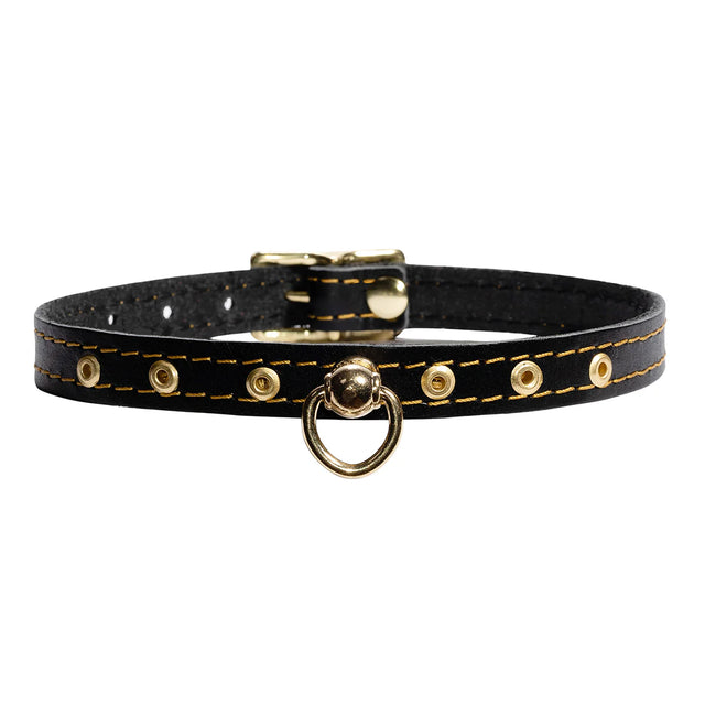 Theodora Luxury Leather Day Collar Kitten Play - Dark Desires Boutique