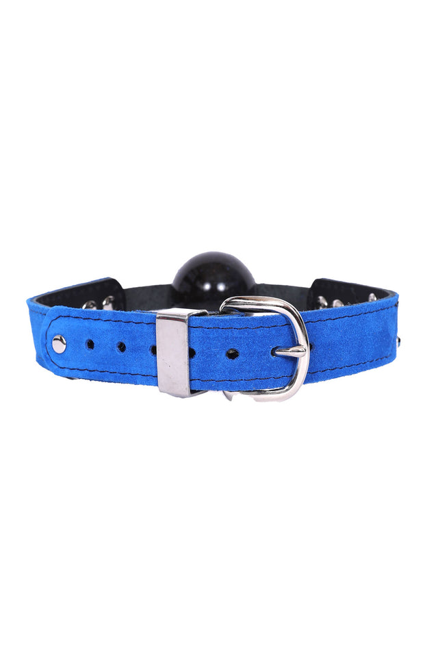 Daphne - Cobalt Suede Ball Gag