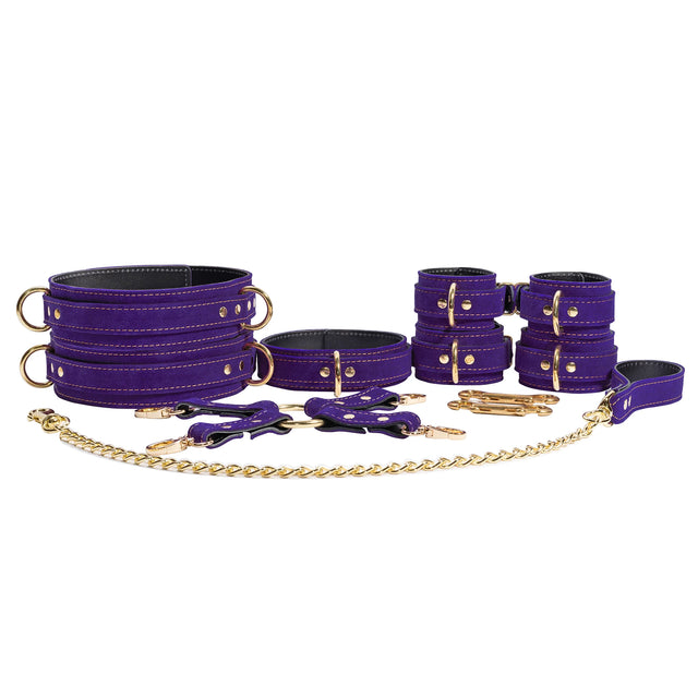 Athena Royal Purple Suede Restraint Collectionn - Dark Desires Boutique