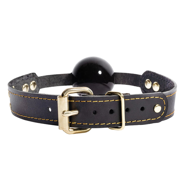 Theodora Luxury Leather Ball Gag - Dark Desires Boutique