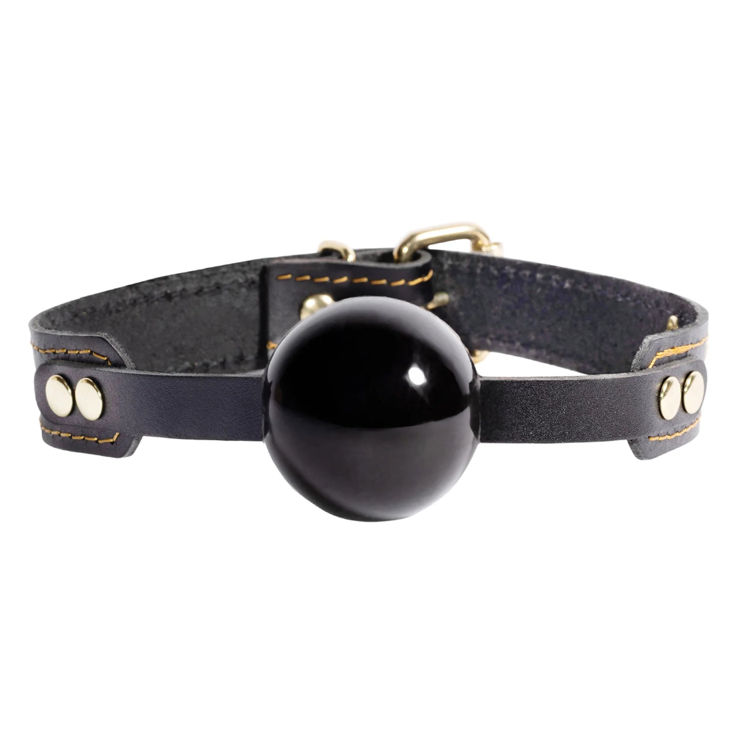 Theodora Luxury Handcrafted Leather Ball Gag - Dark Desires Boutique