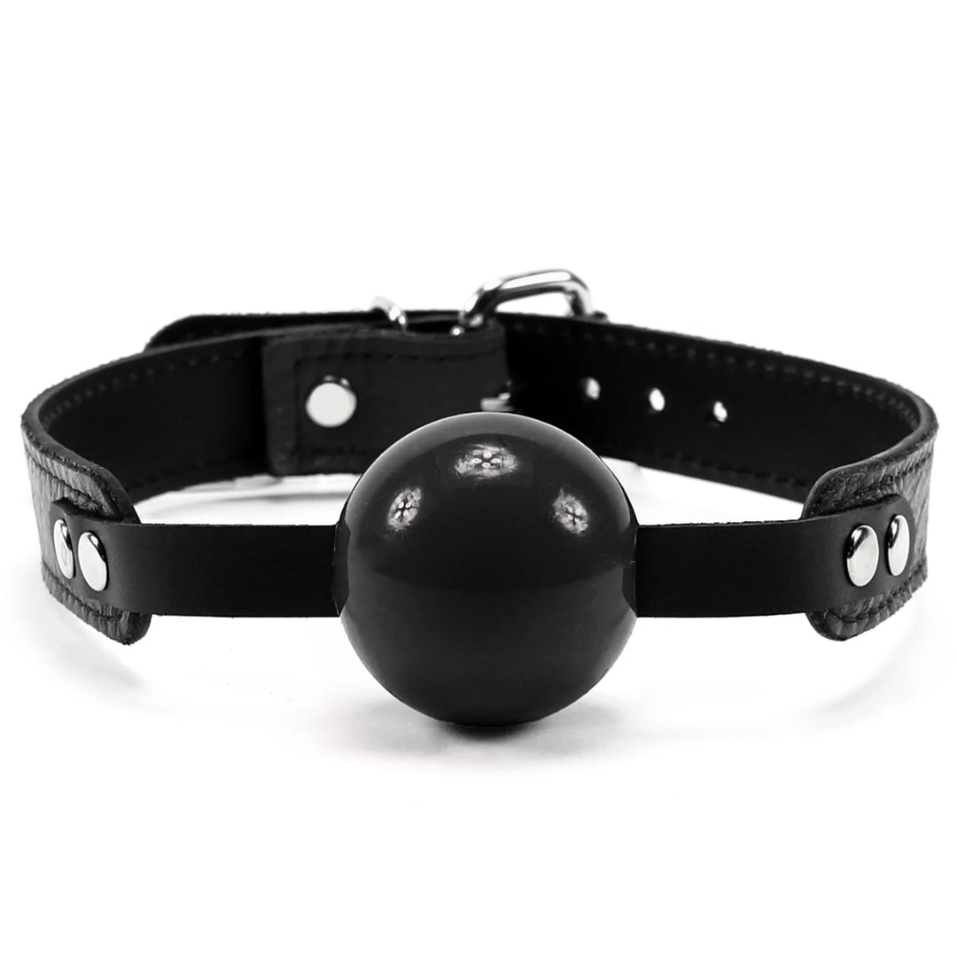 Berlin Collection Premium Leather Ball Gag - Dark Desires Boutique
