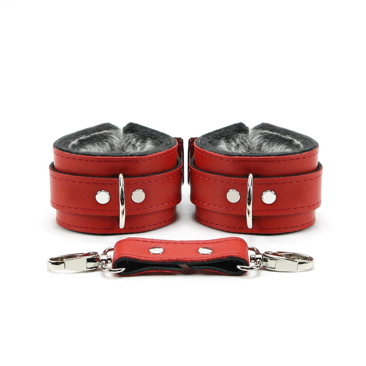 Berlin - Faux Fur Lined Leather Premium Restraint Collection - Dark Desires Boutique