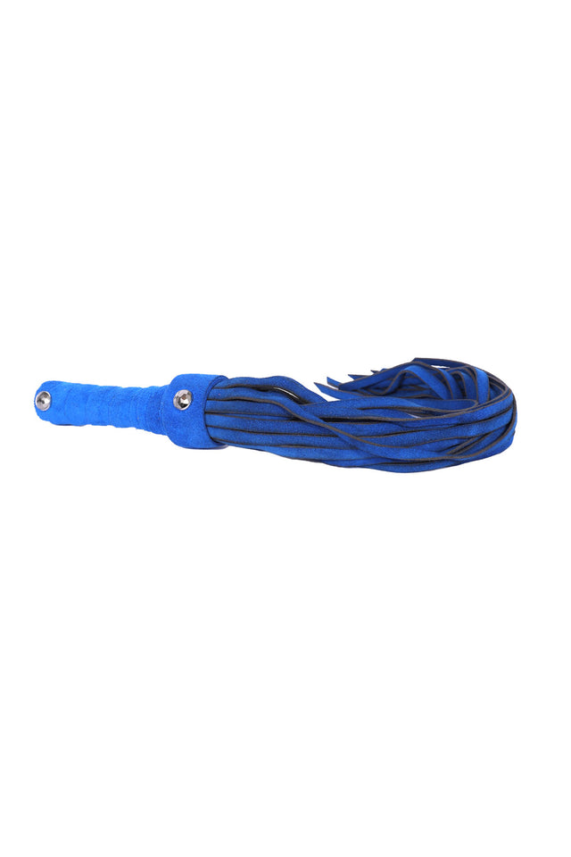 Daphne - Cobalt Luxury Suede Flogger - Dark Desires Boutique