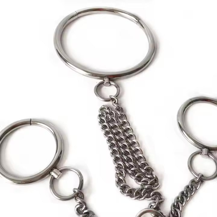 Bastet’s Enthralling Bonds Metal Ring Bondage Set - Dark Desires Boutique