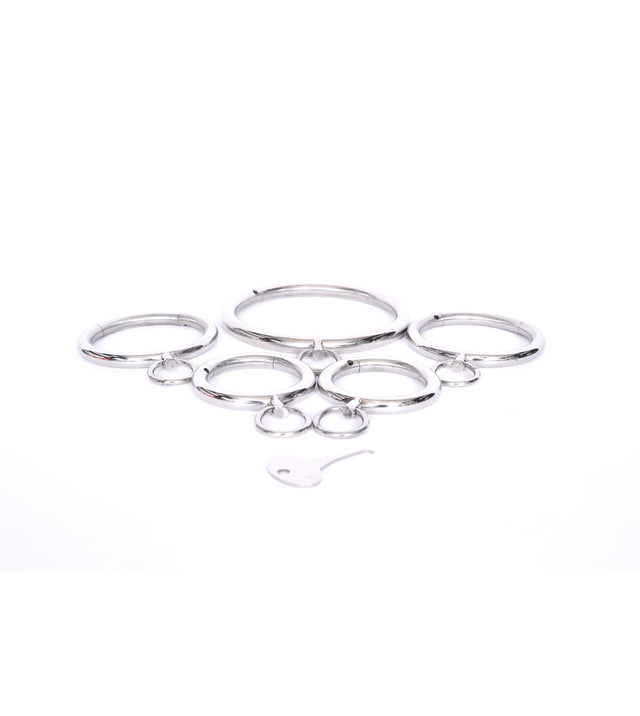 Eris’ Chaotic Caress Rings - Stainless Steel BDSM Ring Set- Dark Desires Boutique