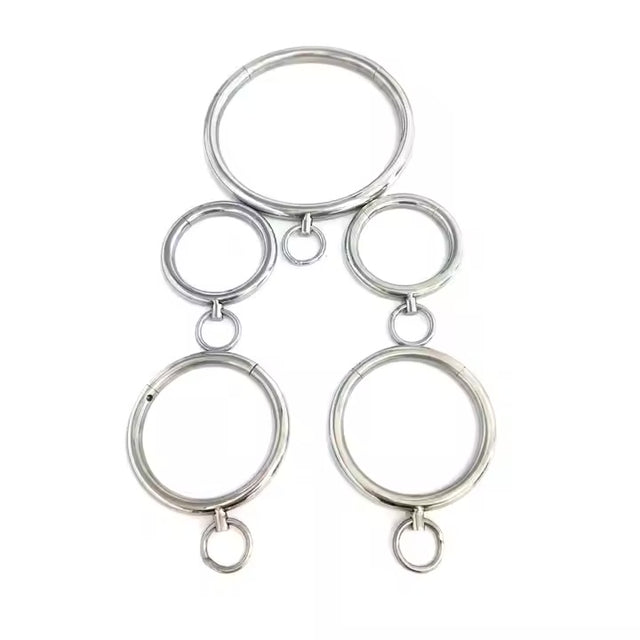 Eris’ Chaotic Caress Rings - Stainless Steel BDSM Ring Set - Dark Desires Boutique