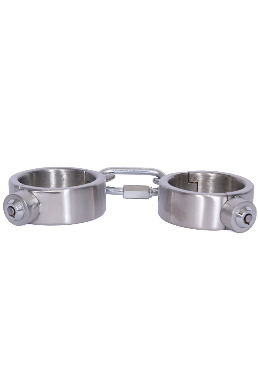 Kali’s Steel Seduction Stainless Steel Handcuffs - Dark Desires Boutique