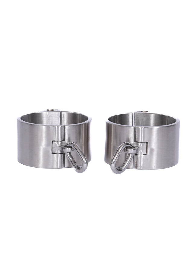 Liluri’s Starlit Caress - 1.6" (4cm) Stainless Steel Wrist Cuffs - Dark Desires Boutique