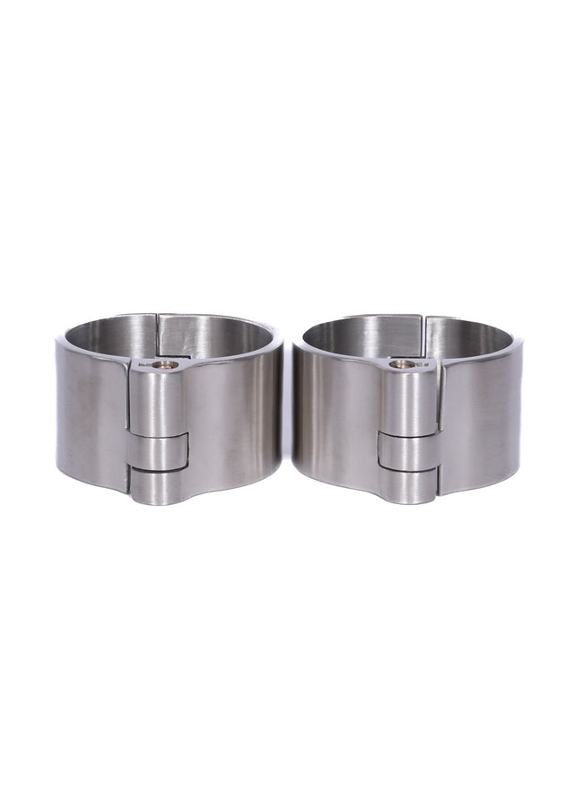 Liluri’s Starlit Caress - 1.6" (4cm) Stainless Steel Wrist Cuffs - Dark Desires Boutique