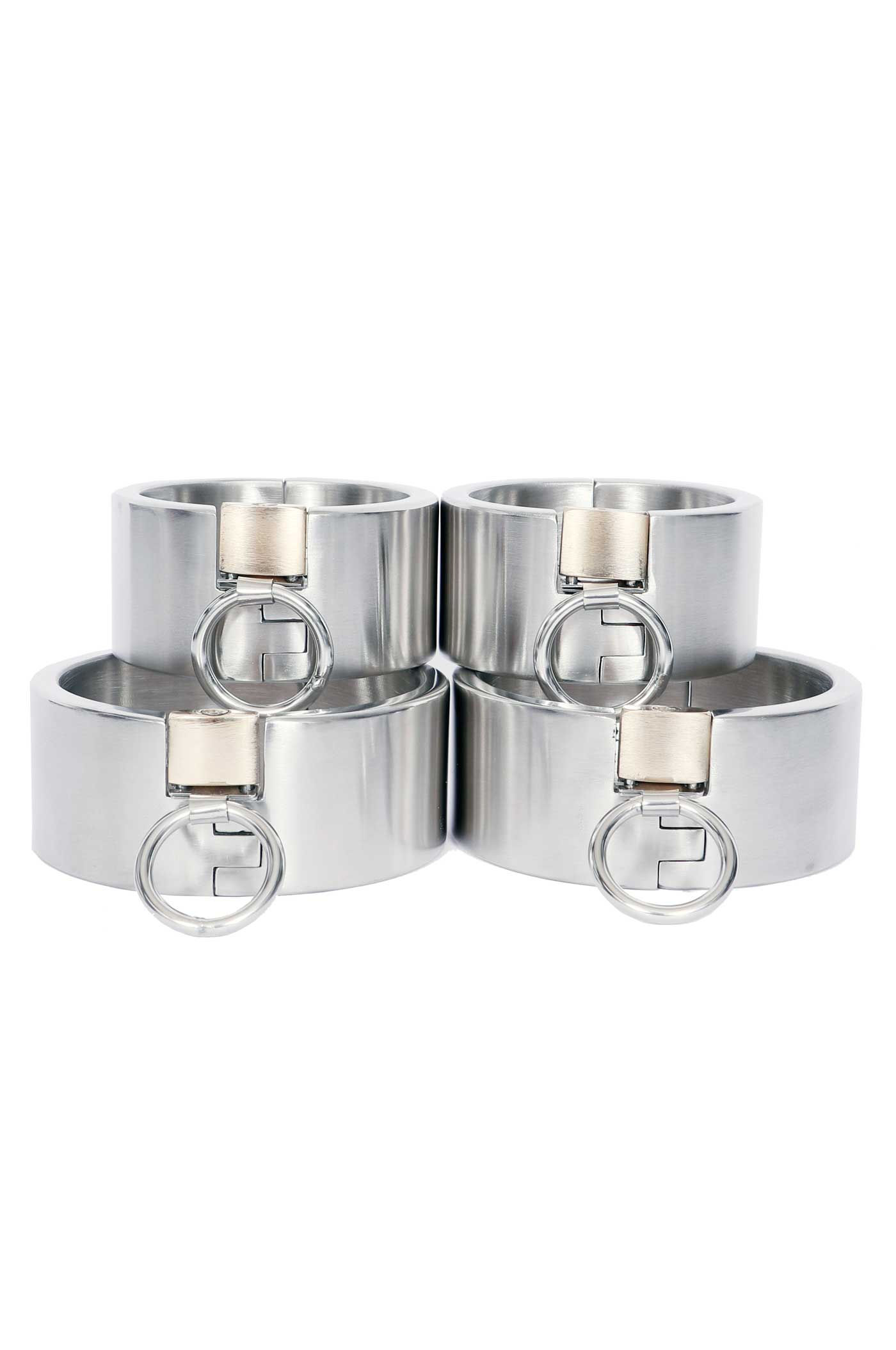 Stainless Steel Bondage Cuffs - BDSM at Dark Desires Boutique