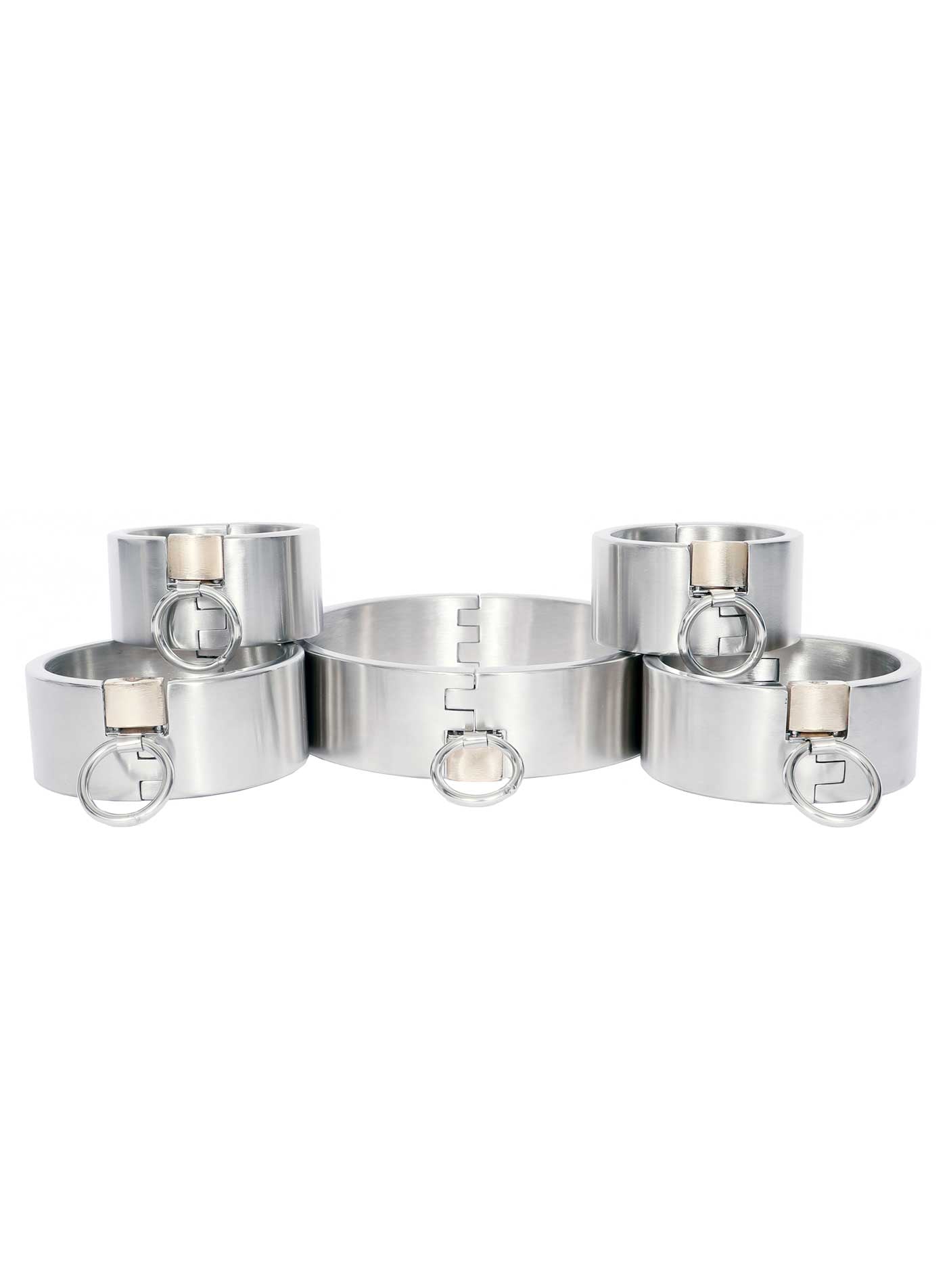 Anahita’s Radiant Restraints Collection 1.6 Inch (4cm) - Stainless Steel Bondage Set - Dark Desires Boutique