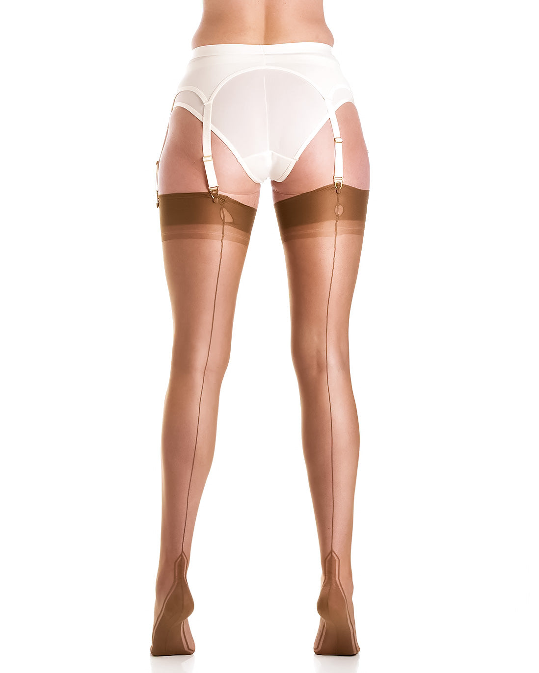 Fully Fashioned Manhattan Heel Nylon Stockings by Gio - Dark Desires Boutique