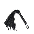 Black Leather Flogger Whip