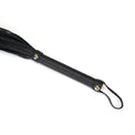 Black Leather Flogger Whip