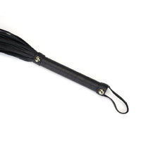 Black Leather Flogger Whip