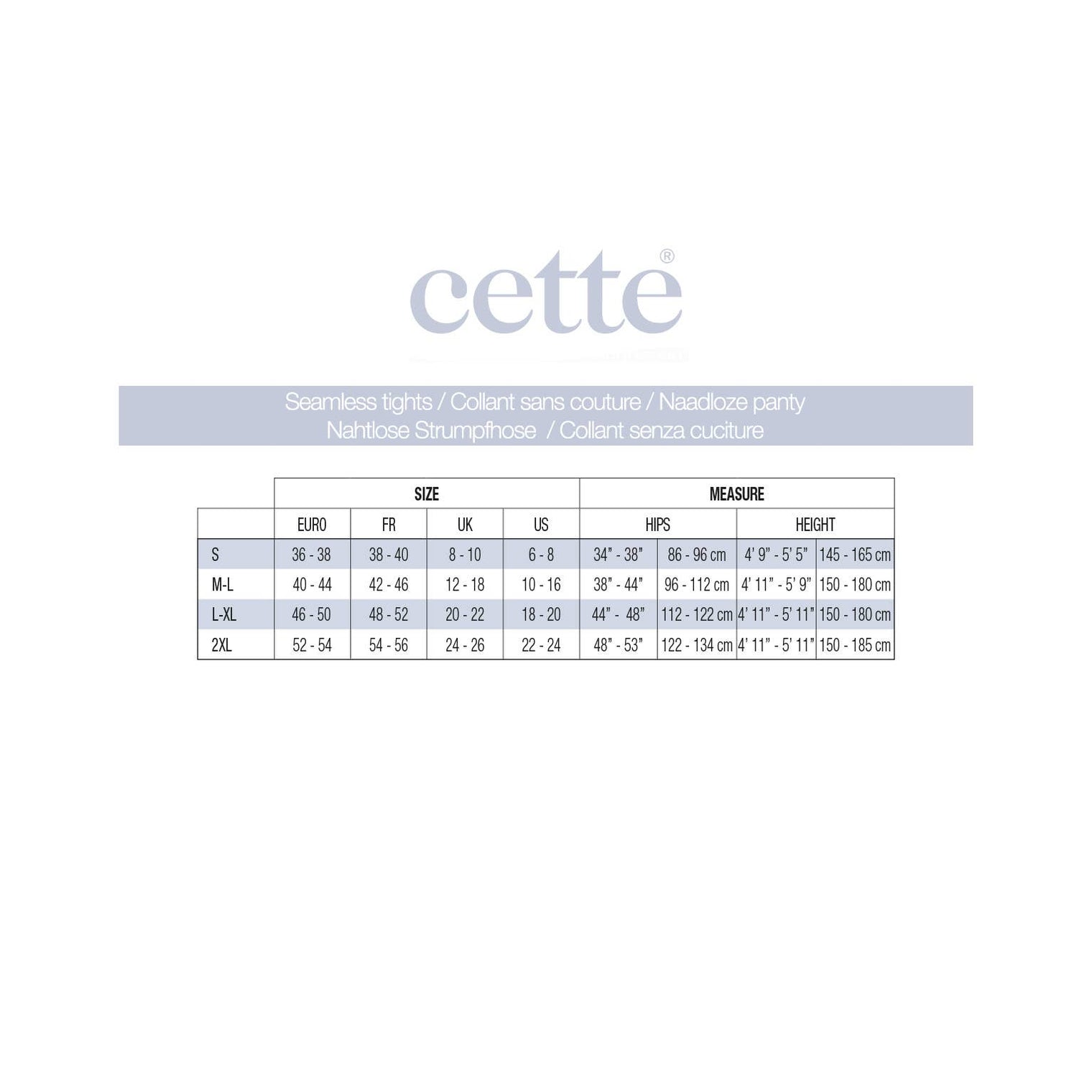 Seamless Tights - 50 Denier by Cette