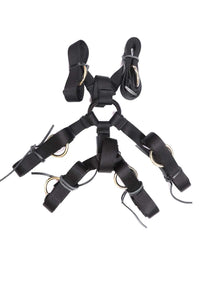 Finn - Mocha Leather 6 Point Under Mattress Bondage Restraint System - DDB