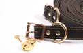 Theodora - Black and Gold Leather 10 Piece Body Strap Set - DDB