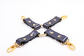 Sonya - Special Edition Metallic Sapphire BDSM Leather Hogtie - DDB