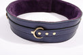 Sonya - Special Edition Metallic Sapphire Leather Faux Fur Lined BDSM Waist Belt - DDB
