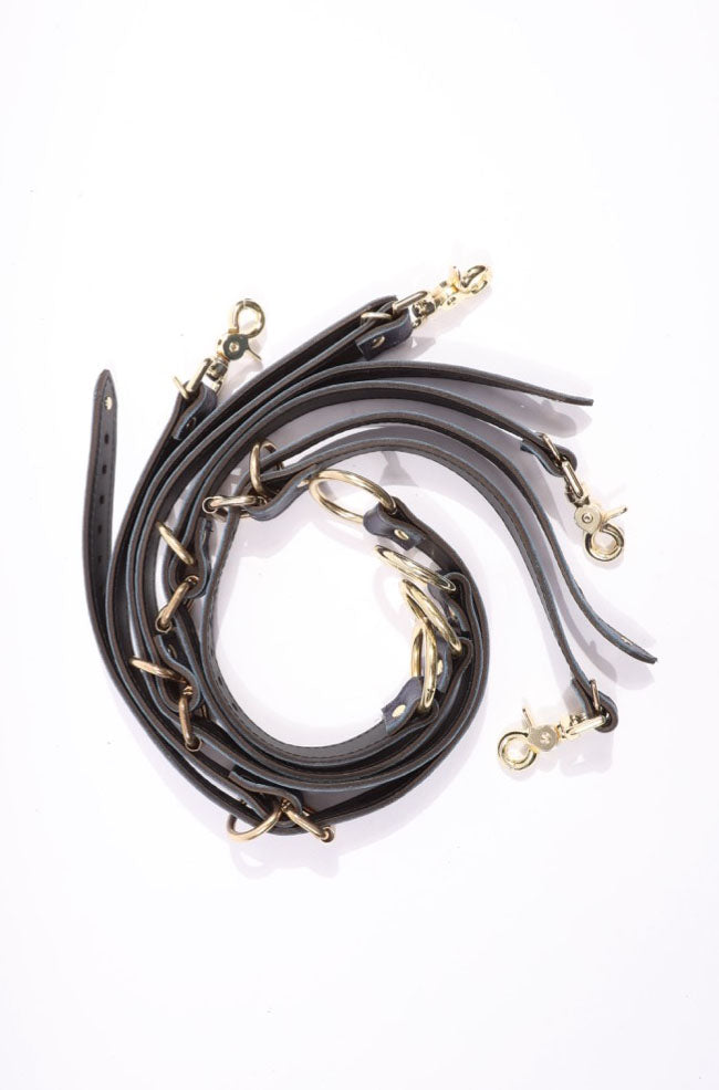 Sonya - Special Edition Metallic Sapphire Leather BDSM Adjustable Straps - Bed Restraints - DDB