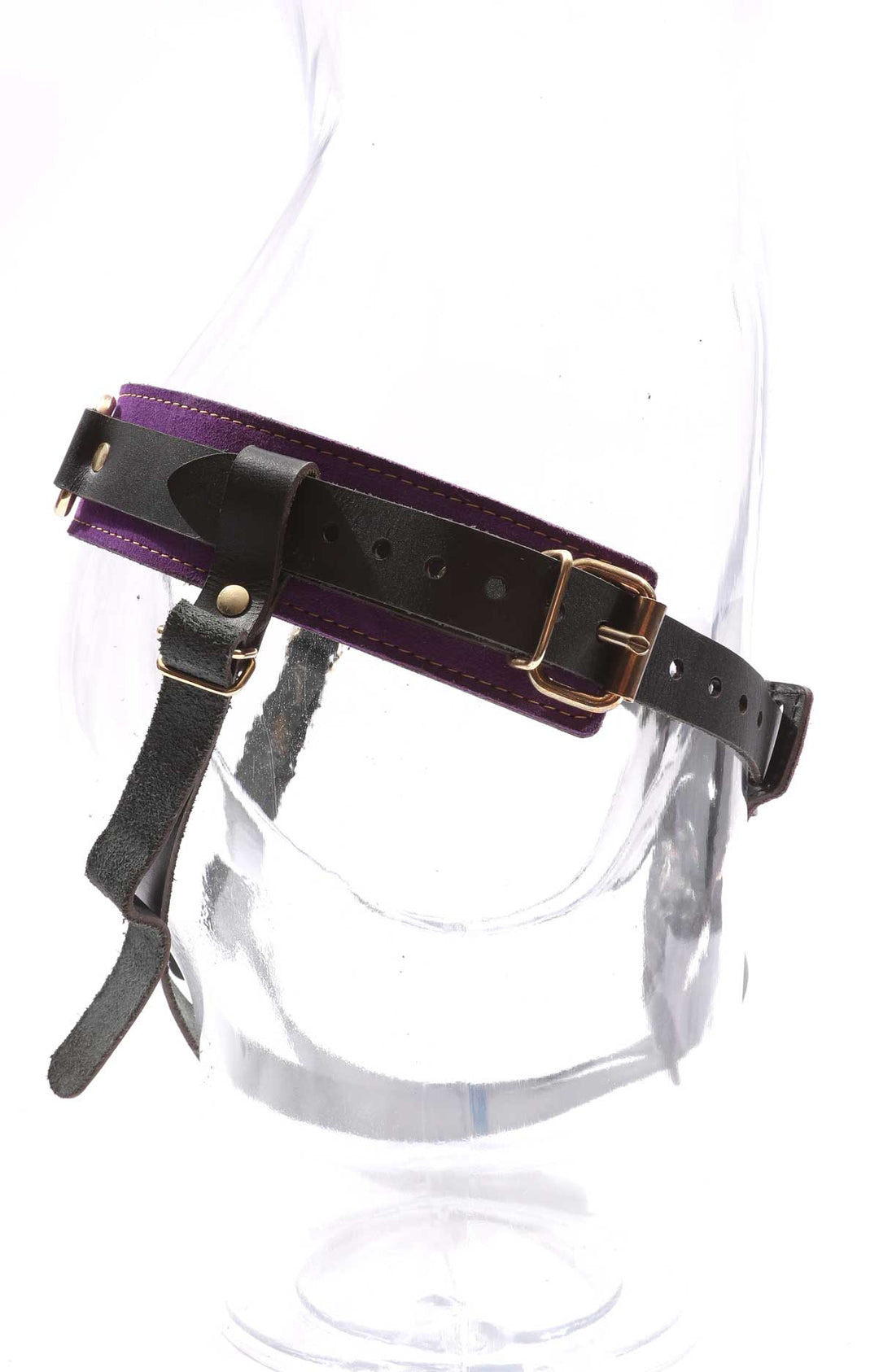 Athena - Special Edition Royal Purple Suede BDSM Strap On Harness