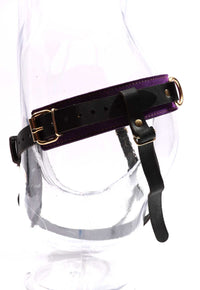 Athena - Special Edition Royal Purple Suede BDSM Strap On Harness - DDB