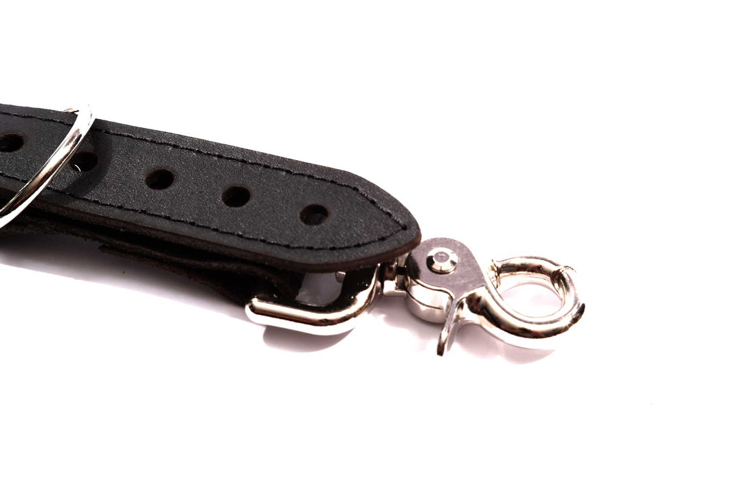Mandrake - Premium Leather Adjustable Bondage Garters - DDB