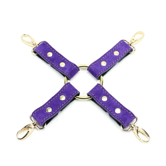 Athena - Special Edition Royal Purple Suede BDSM Leather Hogtie - DDB