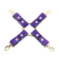 Athena - Special Edition Royal Purple Suede BDSM Leather Hogtie - DDB