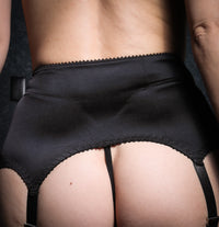 6 Strap Pull On Garter Belt with Control Panels - DDB