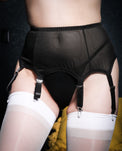 6 Strap Sheer Garter Belt - DDB