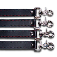 Mandrake - Black Leather BDSM Adjustable Straps - Bed Restraints - DDB