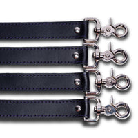 Mandrake - Black Leather BDSM Adjustable Straps - Bed Restraints - DDB