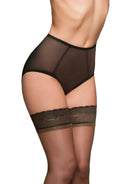 Elegant Sheer Mesh Panty in Black - DDB
